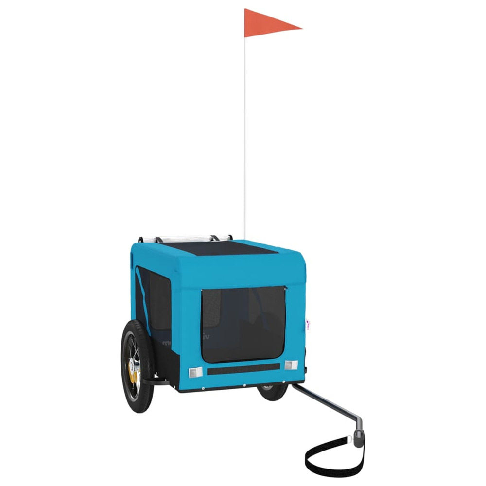 Remorque de vélo pour animaux de compagnie bleu et noir