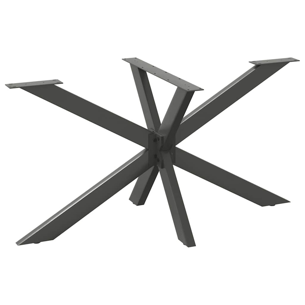 Pied de table à manger en forme d'araignée, anthracite, 150 x 78 x (72-73) cm, acier