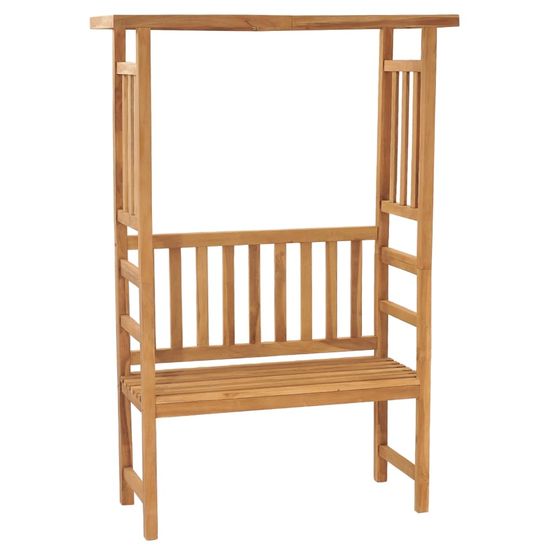 Banc de jardin meuble de patio d'extérieur terrasse avec pergola 115 cm bois de teck solide