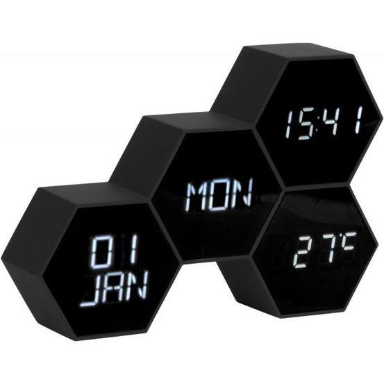 Réveil en silicone six in the mix noir