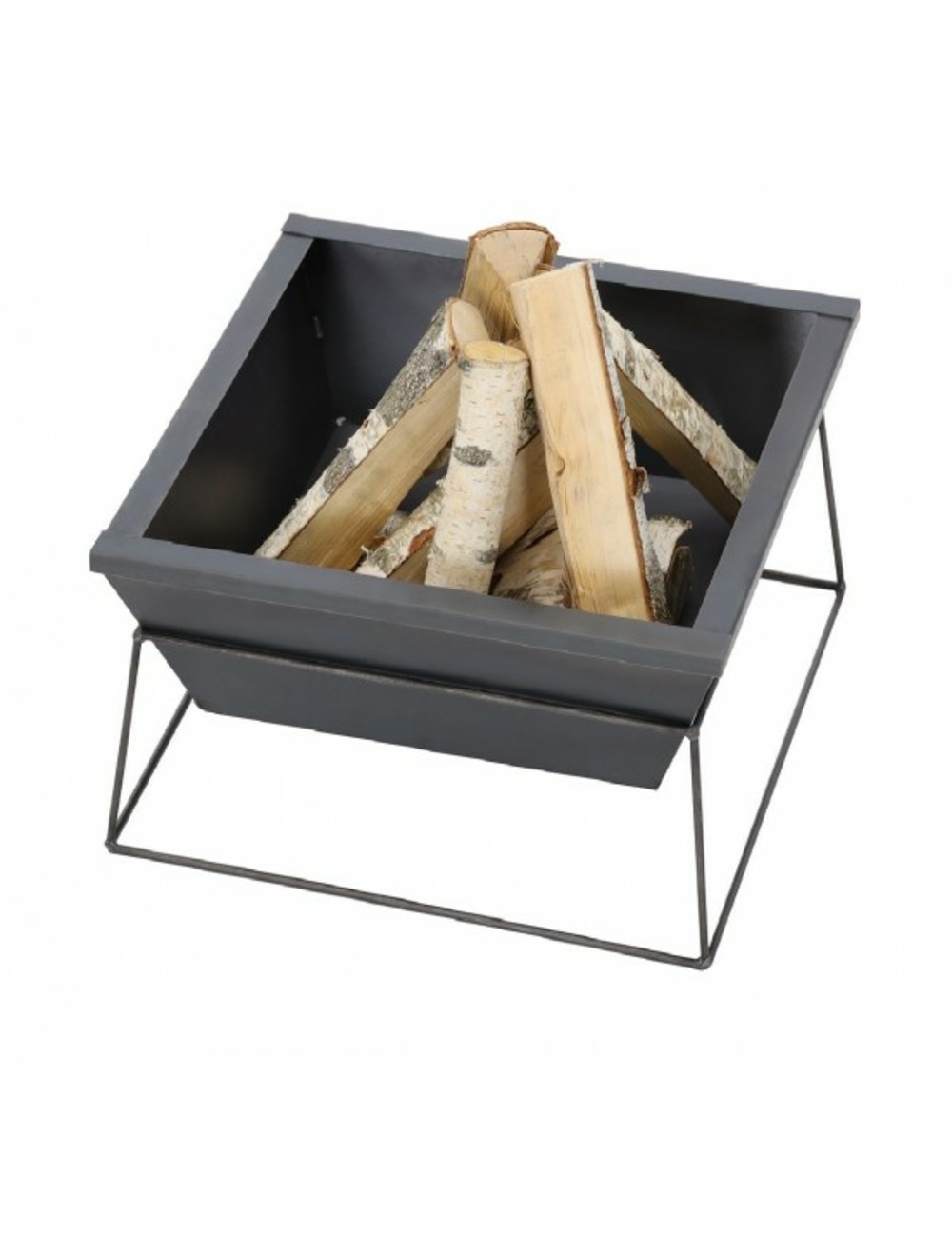 Brasero de jardin carré pestak 50 cm en acier