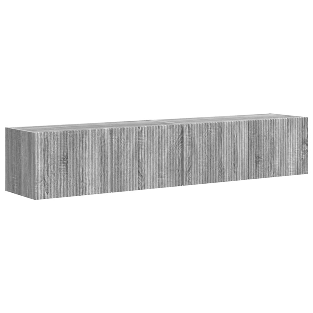 Meuble tv mural 2 pcs gris sonoma 78,5 x 31 x 29,5 cm