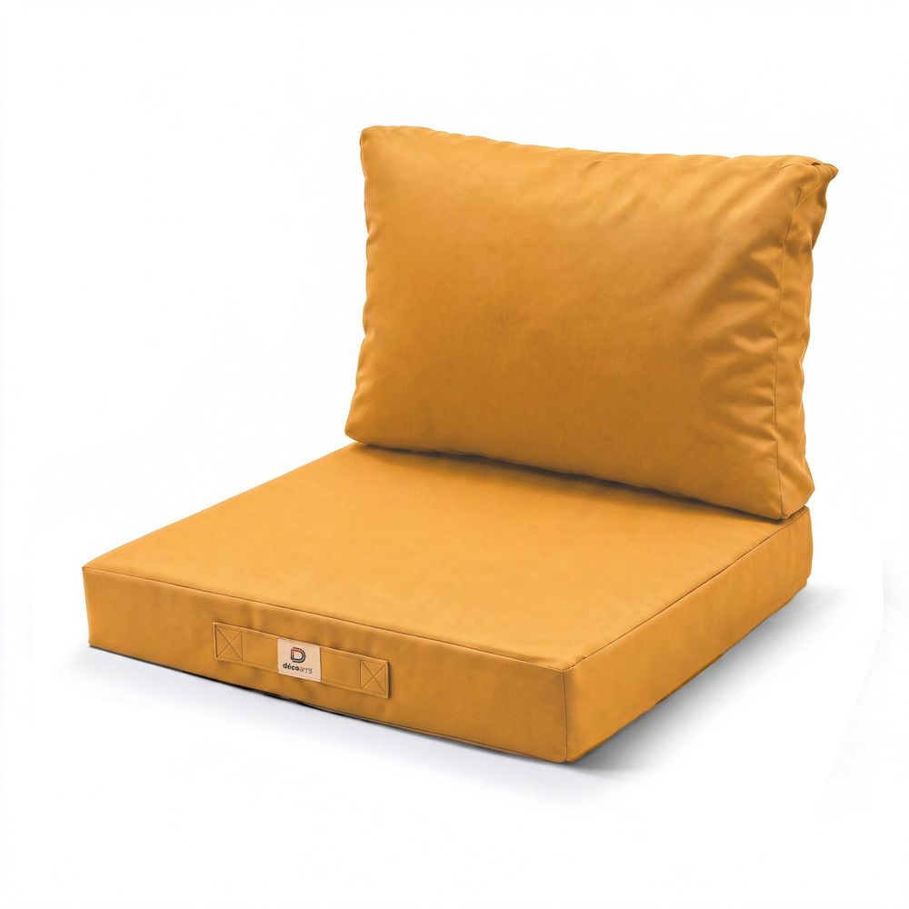 Coussins pour salon de jardin déhoussable 60x70cm jaune
