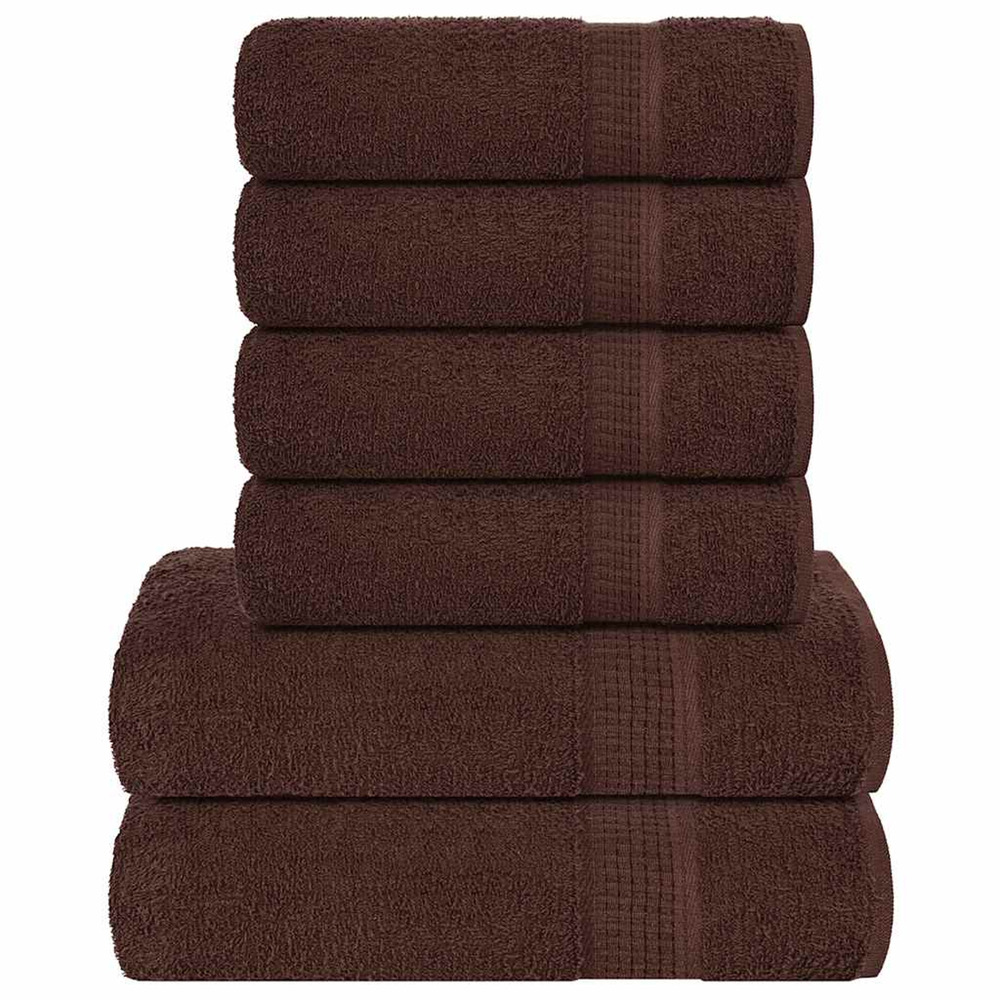 Ensemble de serviettes frogn 6 pcs marron 360 g/m²