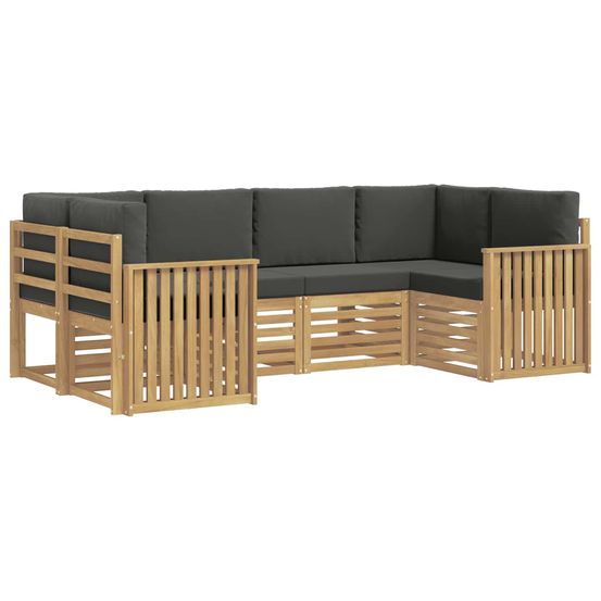 Ensemble de canapés d'extérieur 6 pc blanc et anthracite