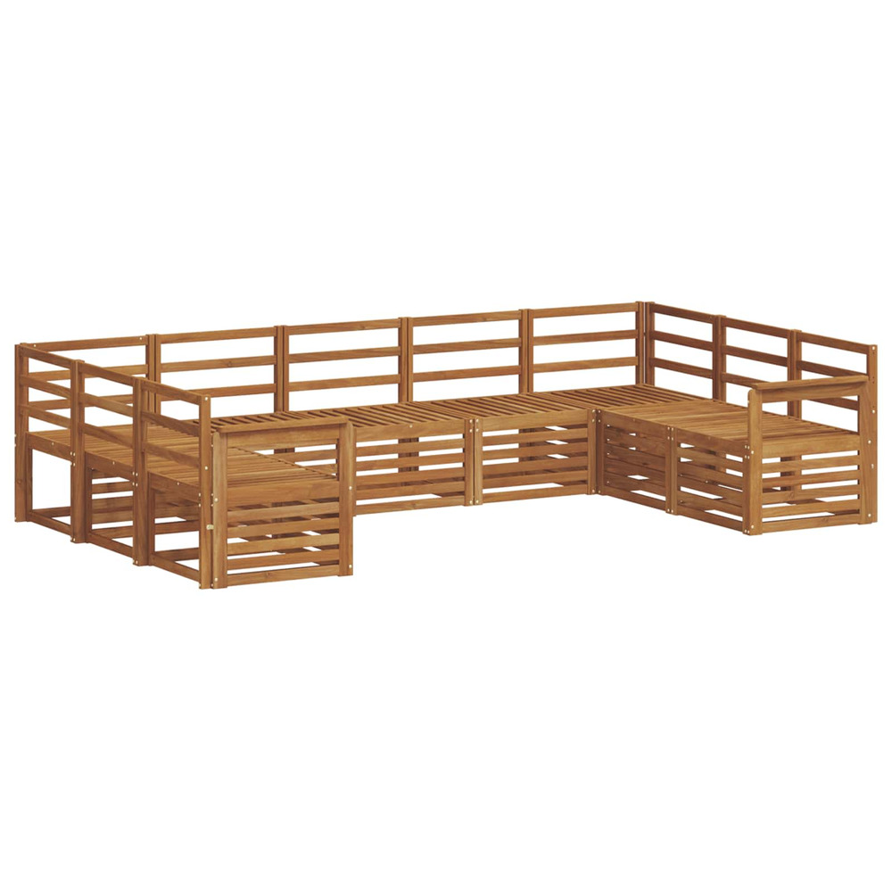 Ensembles de canapés 9 pcs naturel bois d'acacia massif