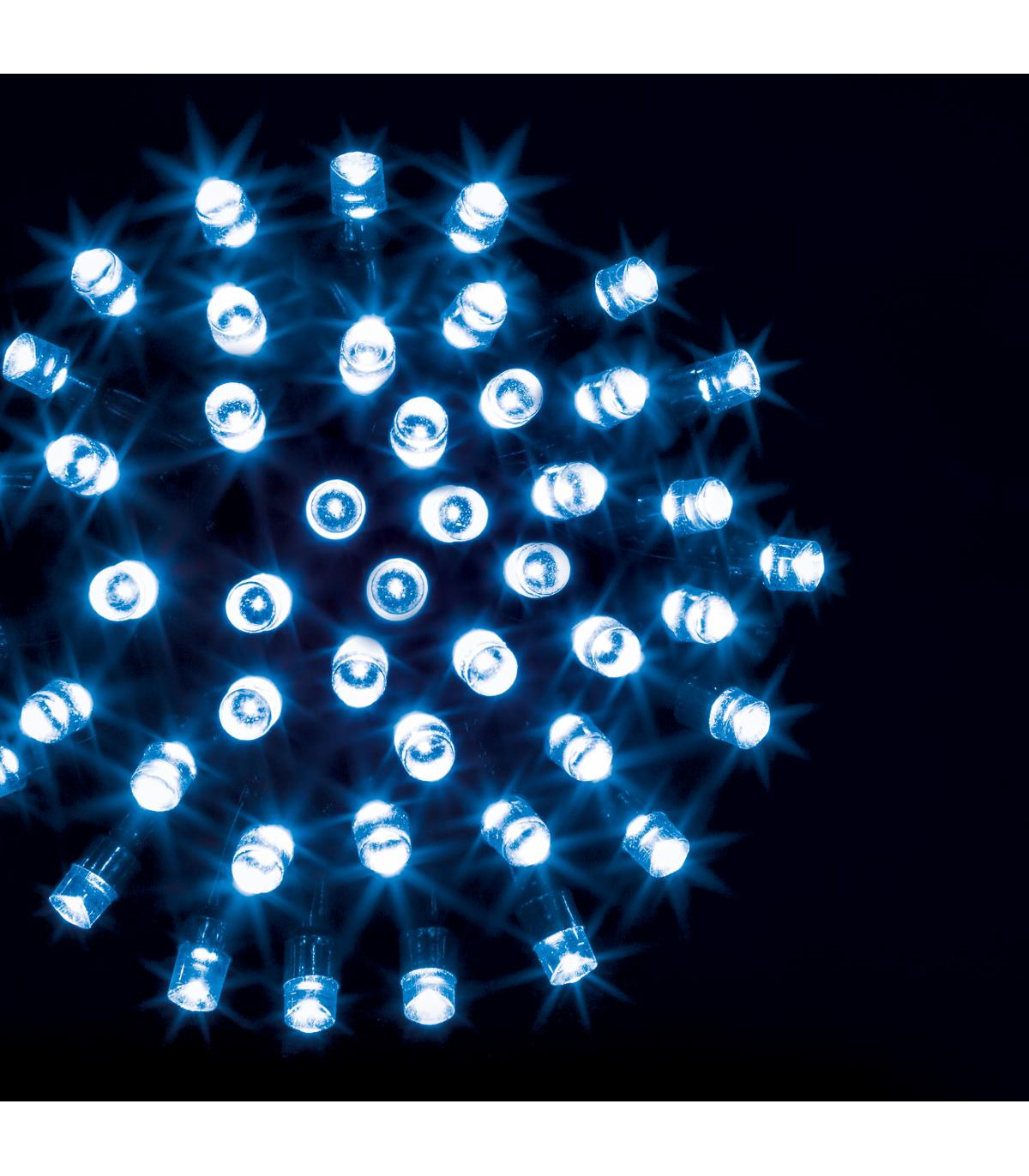 Guirlande lumineuse 10 mètres 100 led bleu et 8 jeux de lumière