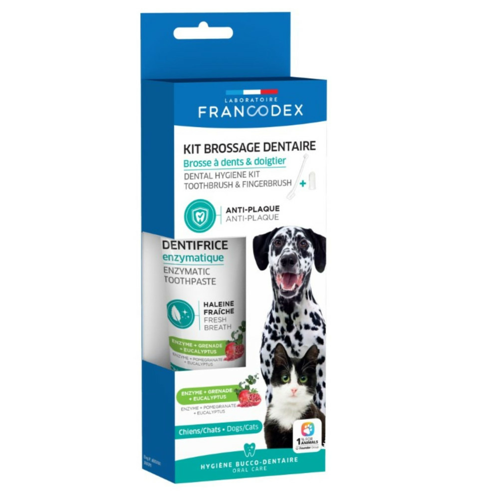 Kit brossage dentaire pour chiens et chats 70 g