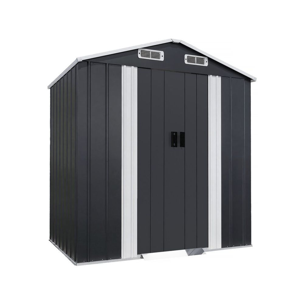 Abri de jardin en métal avec porte coulissante 