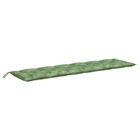Coussin de banc de jardin motif de feuilles 200x50x7 cm tissu