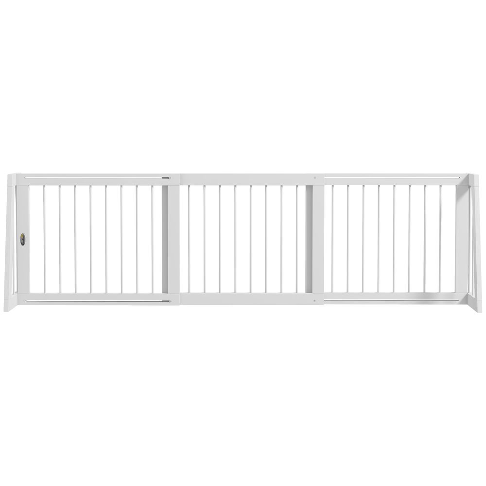 Barrière extensible bois massif animaux intérieur rangement facile 190x56cm blanc