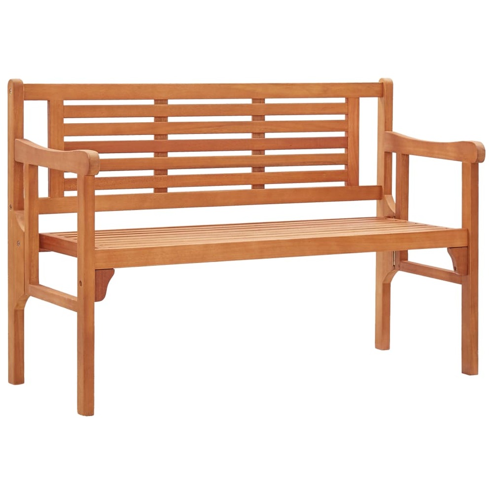 Banc de jardin meuble de patio d'extérieur terrasse pliable de jardin 120 x 53 x 81 cm bois d'eucalyptus solide