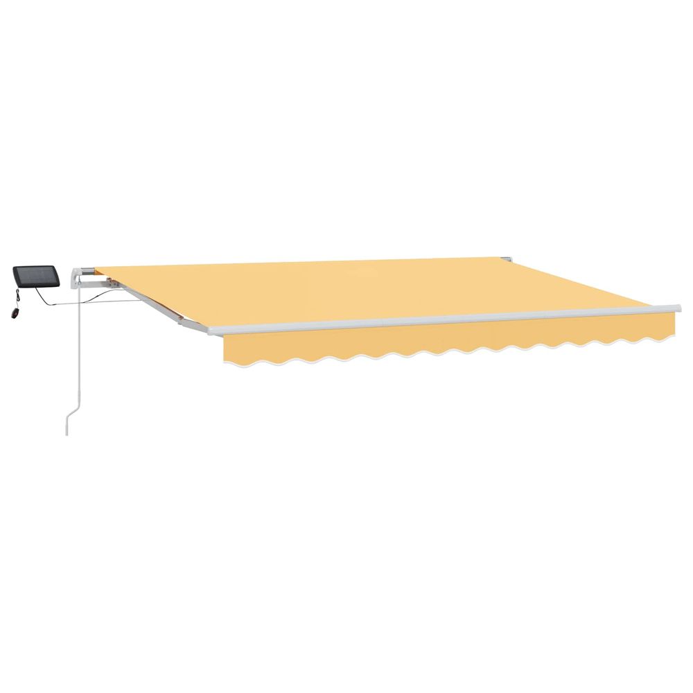 Auvent rétractable sable 400 × 300 cm tissu et aluminium