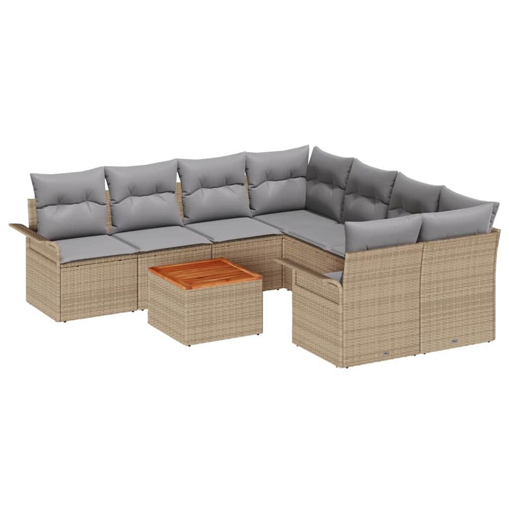 Ensemble de canapé de jardin 9 pc 8-nombre de places