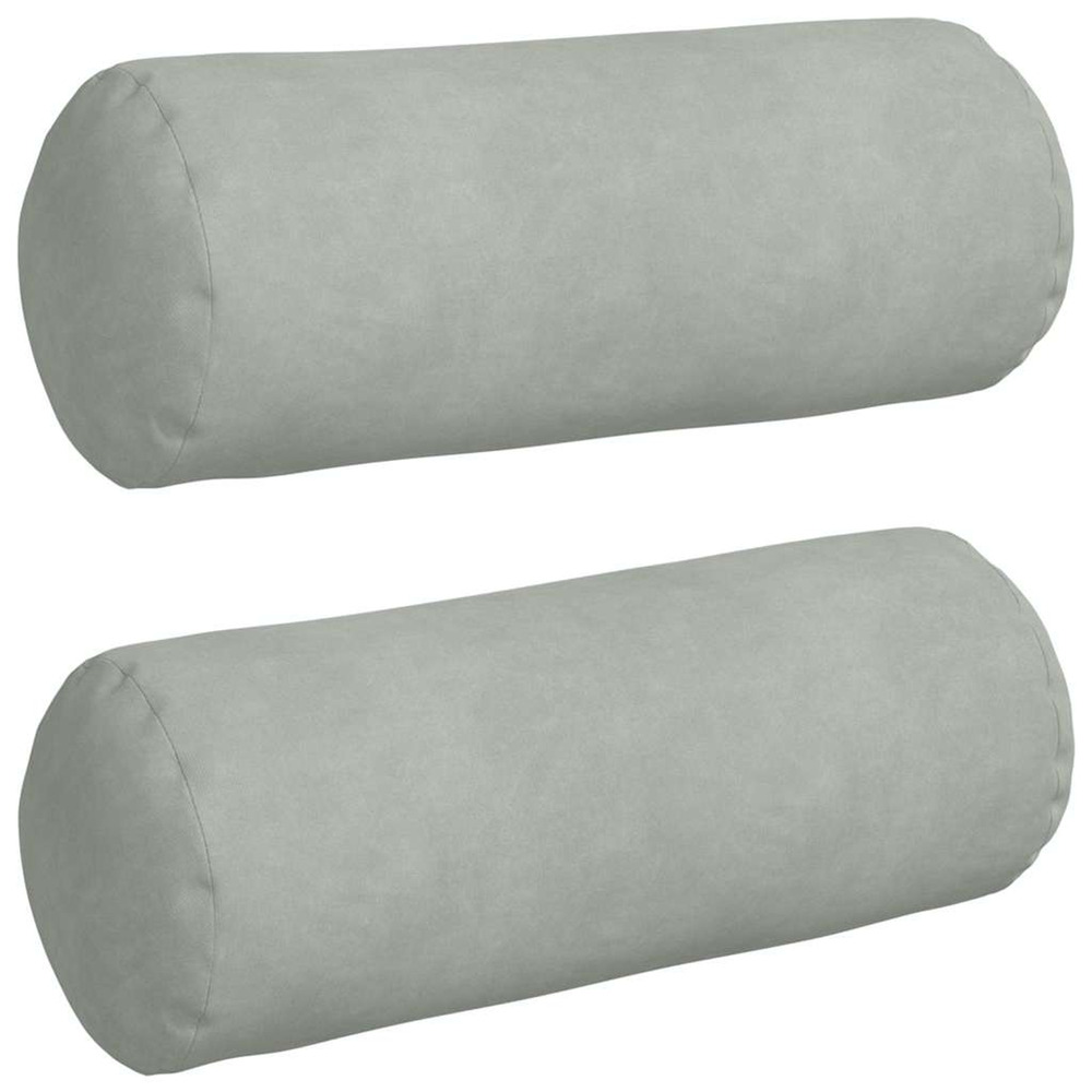 Coussins d'accent 2 pcs gris clair ø 15 x 40 cm