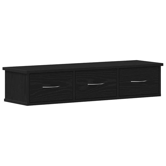 Armoire murale chêne noir 88x26x18,5 cm bois d'ingénierie