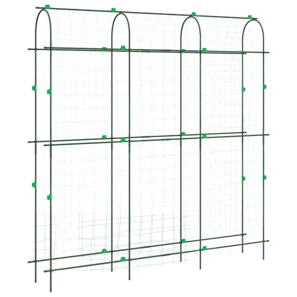 Treillis de jardin pour plantes grimpantes forme de u acier