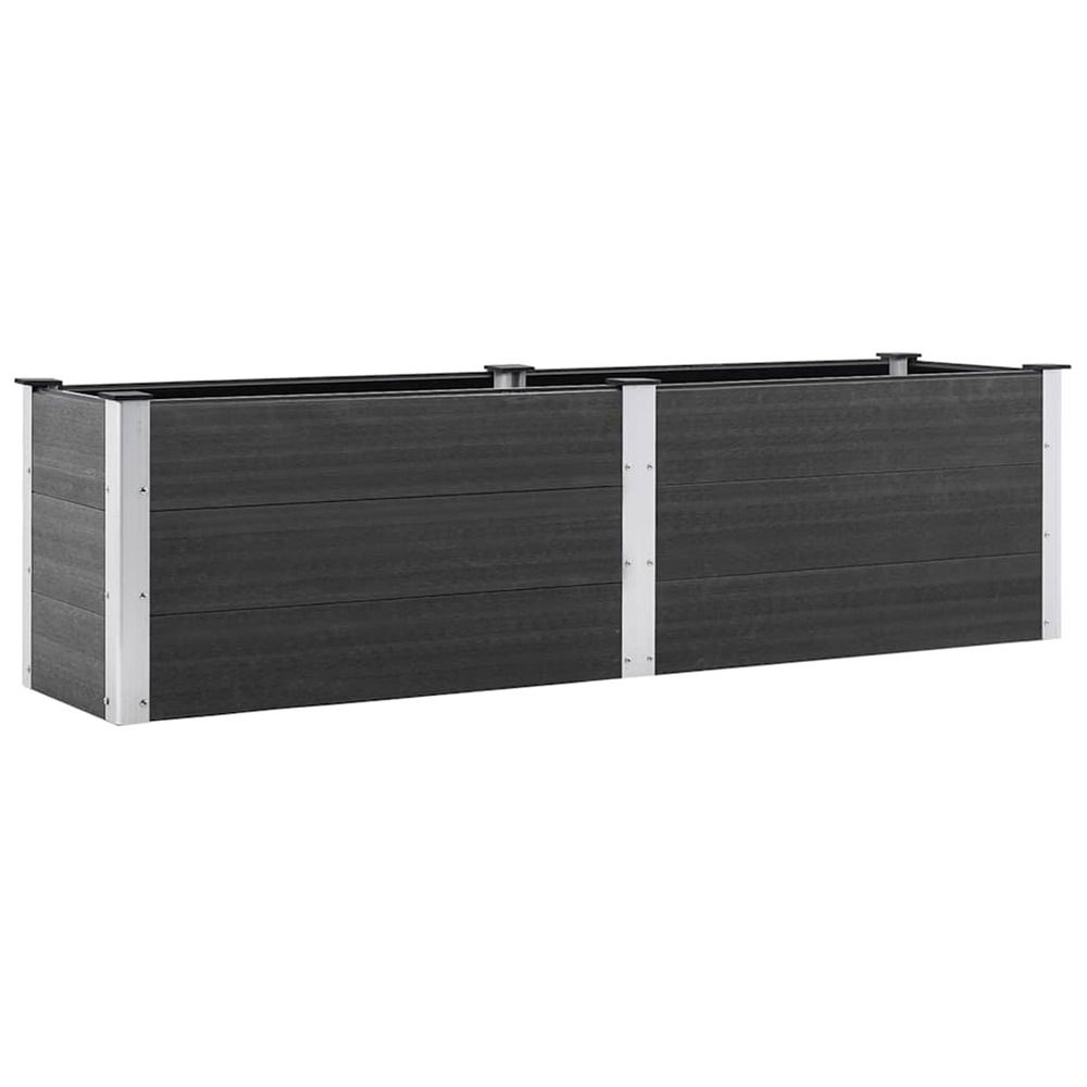 Lit surélevé de jardin 200x50x54 cm wpc gris