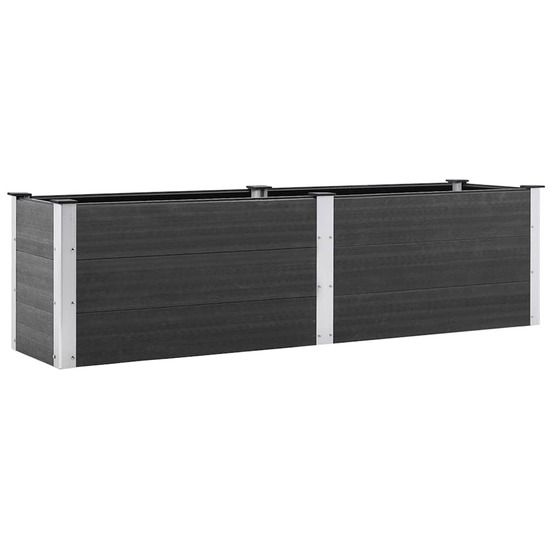 Lit surélevé de jardin 200x50x54 cm wpc gris
