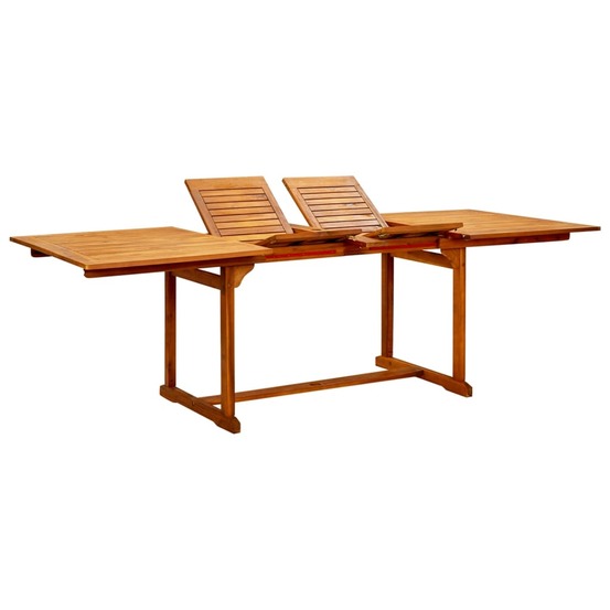 Table à dîner de jardin (160-240)x100x75cm bois d'acacia massif