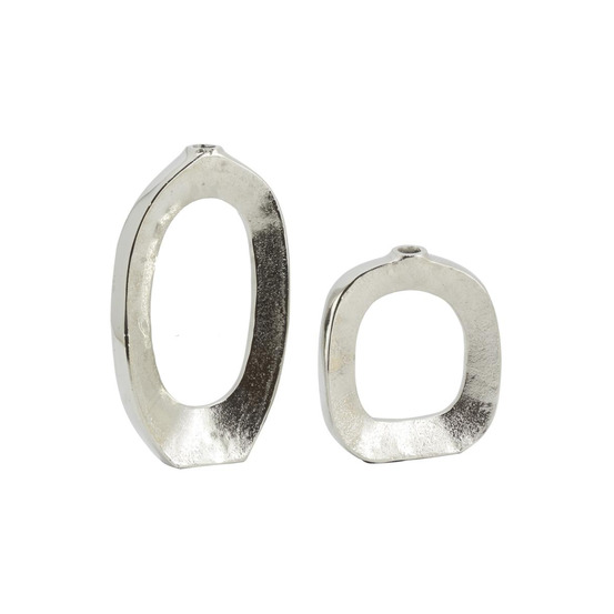 Vases cercle en aluminium (lot de 2)