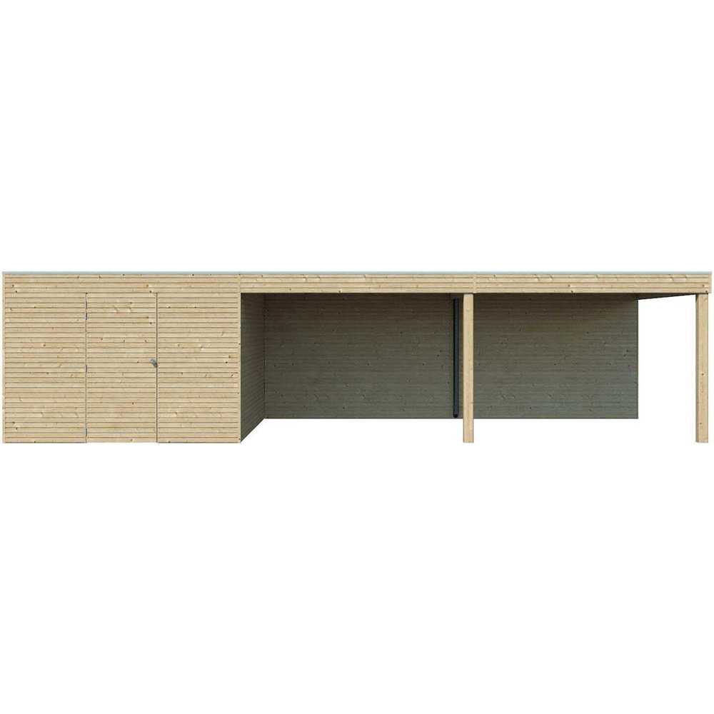 Abri de jardin 300 x 300 cm qube abri avec extension 593 x 300 cm et plancher