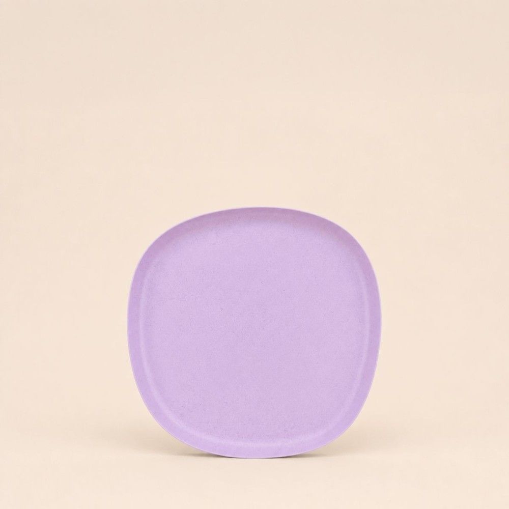 Plateau organique en métal violet 12cm