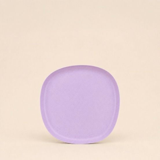 Plateau organique en métal violet 12cm
