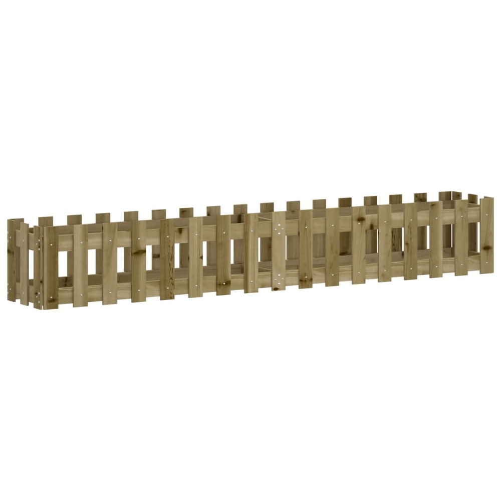 Lit surélevé de jardin design de clôture bois de pin imprégné