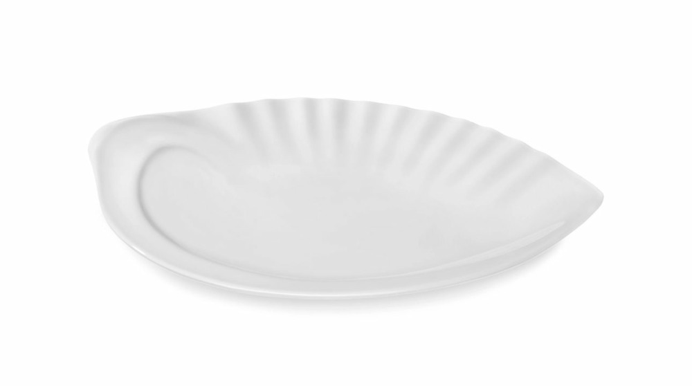 Plat en mélamine blanc coquillage l 35 à 46 cm - pujadas