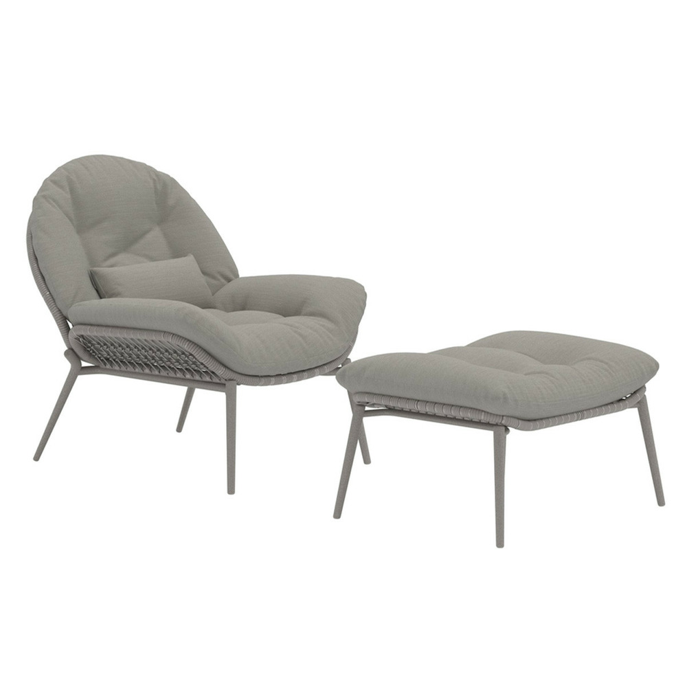 Fauteuil de jardin & repose-pieds 