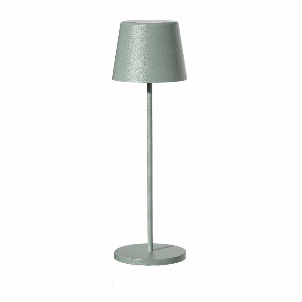 Lampe de table sans fil led kelly olive vert métal h38cm