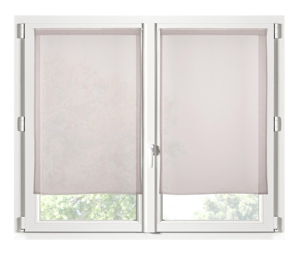 Paire de rideaux voile uni brise bise