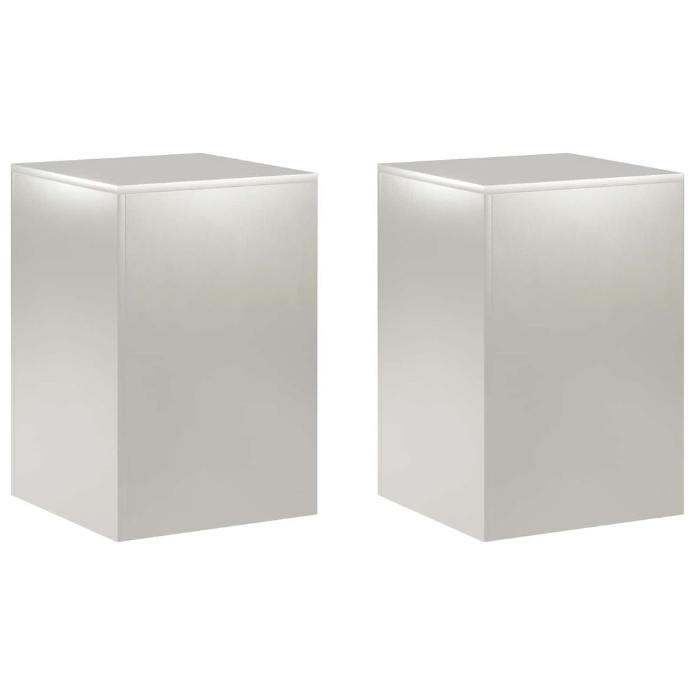 Support de plante 2 pcs argenté 40 x 40 x 60 cm acier