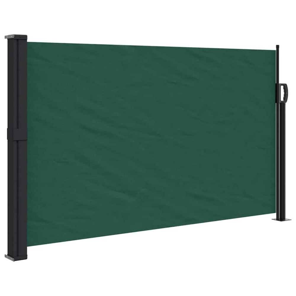 Auvent latéral rétractable vert foncé 120x600 cm