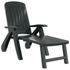Transat chaise longue bain de soleil lit de jardin terrasse meuble d'extérieur pliable polypropylène vert