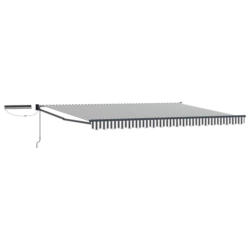 Auvent rétractable électrique anthracite et blanc 4 × 3 m