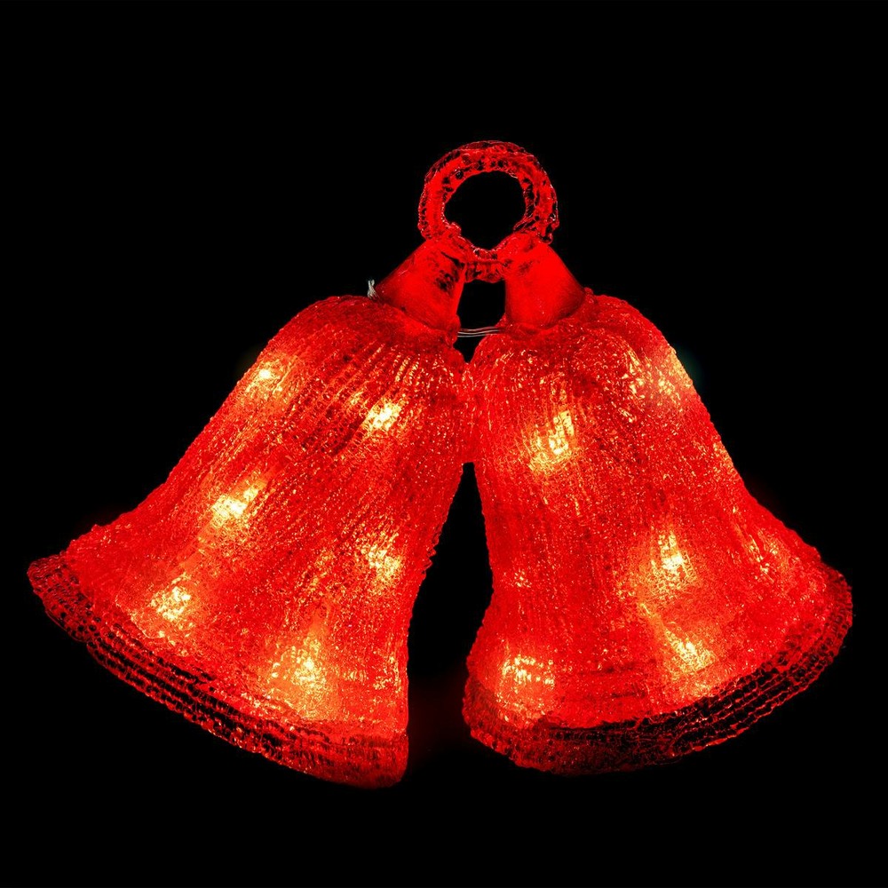 Cloches lumineuses extérieures h21cm 25 led à piles