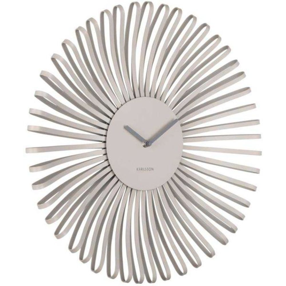 Horloge murale en métal polo gris