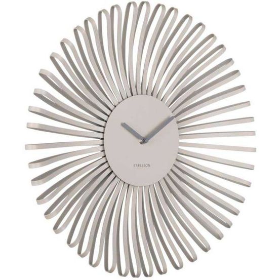 Horloge murale en métal polo gris
