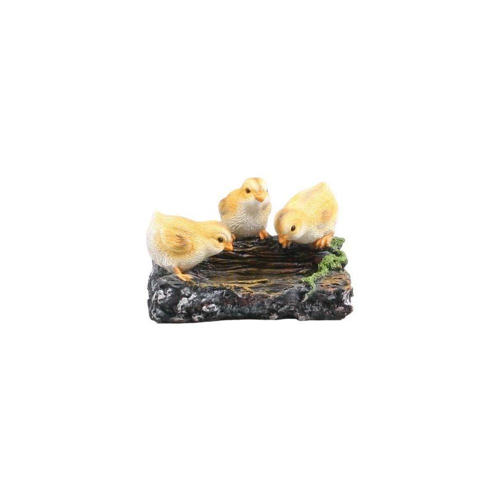 Poussins sur branche en résine 22.5 x 15 x 11 cm