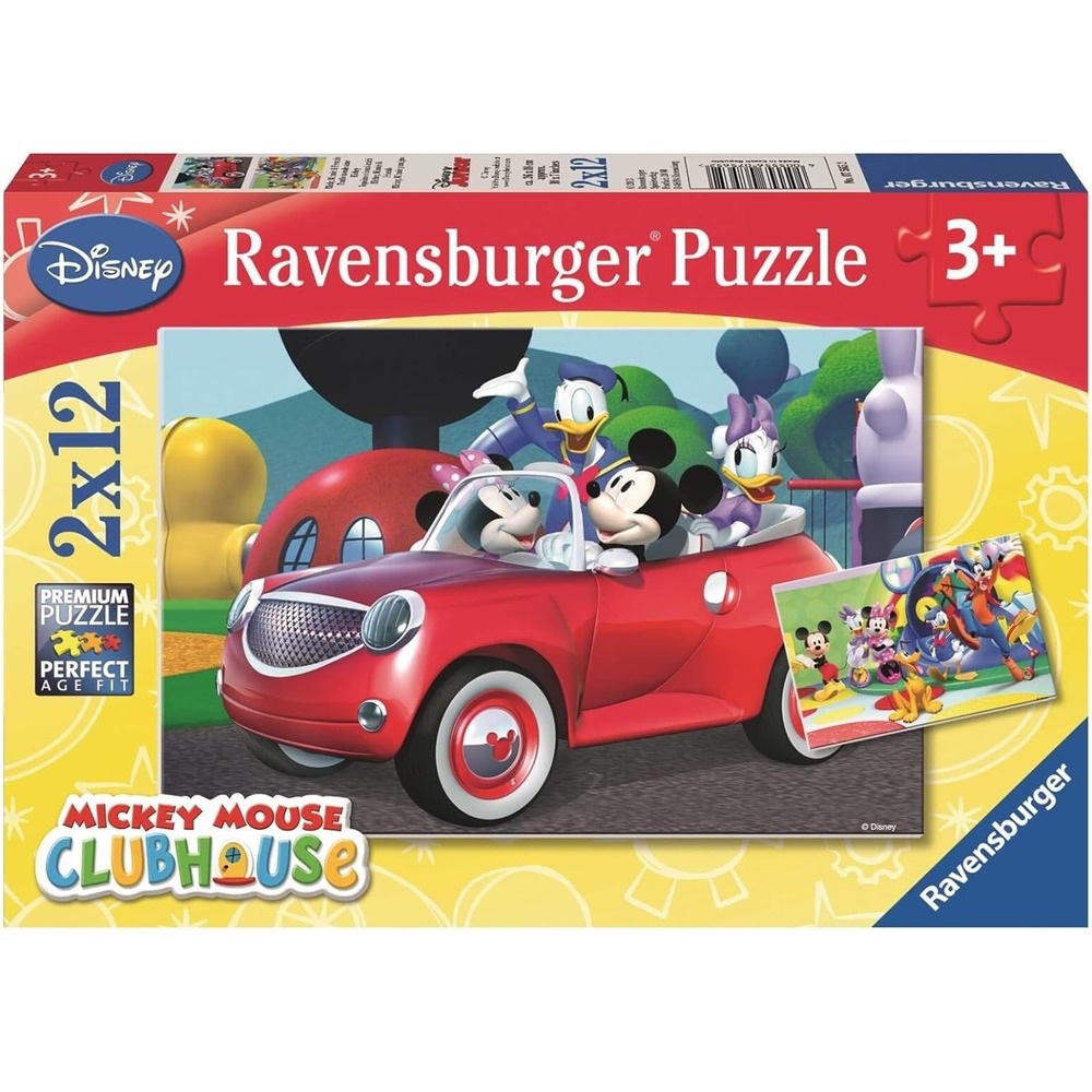Puzzle mickey, minnie et leurs amis 2x12 pcs