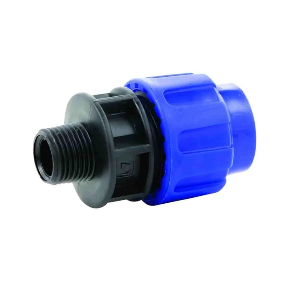 Raccord pe 20mm, 1/2 pouce ag, raccord compression polyéthylène