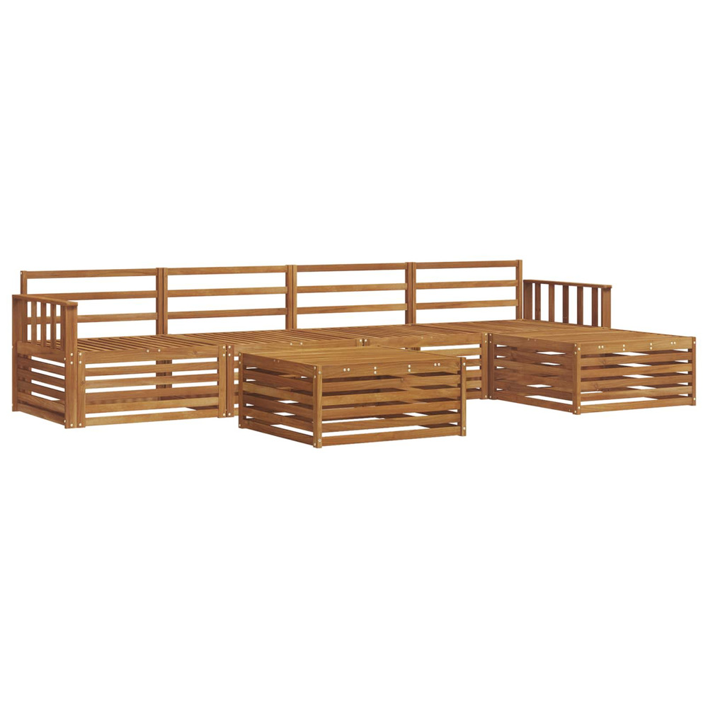 Ensemble de canapés d'extérieur 6 pcs naturel