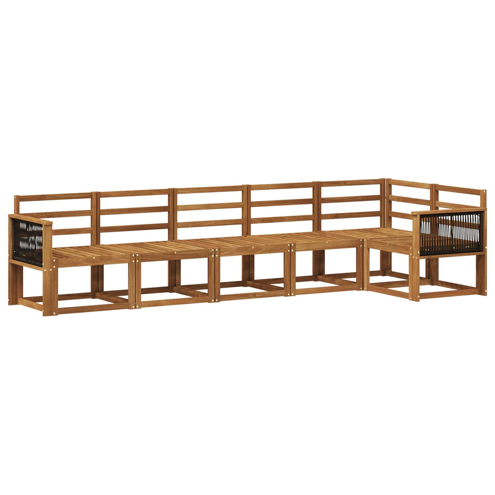 Ensemble de canapés d'extérieur 6 pcs naturel