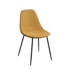 Mica decorations chaise de salle à manger tallos - 43x53x4 cm - pe - jaune