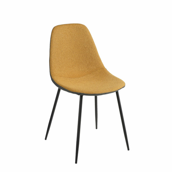 Mica decorations chaise de salle à manger tallos - 43x53x4 cm - pe - jaune