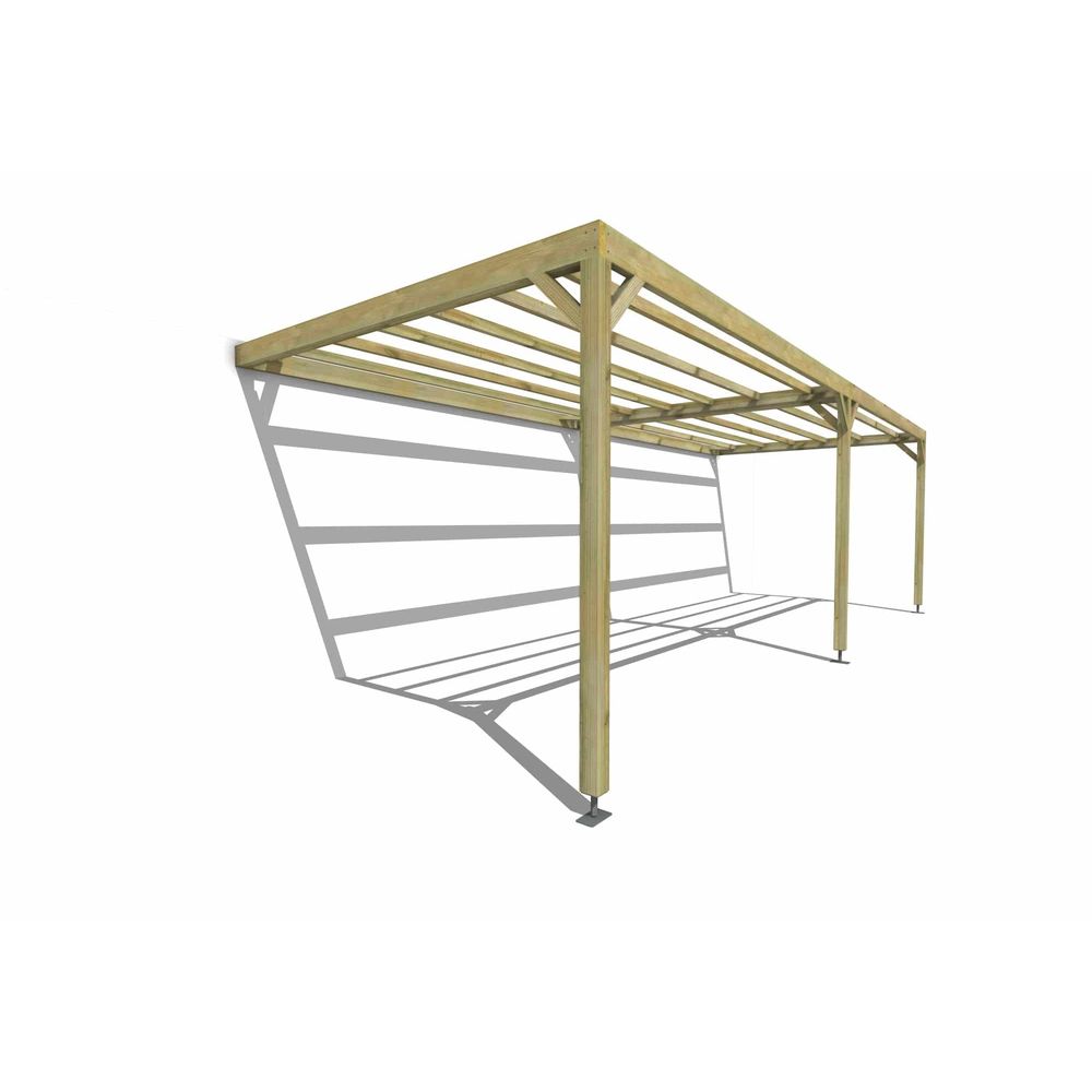Pergola bois • 8m x 3m • adossée • sens largeur • livraison comprise