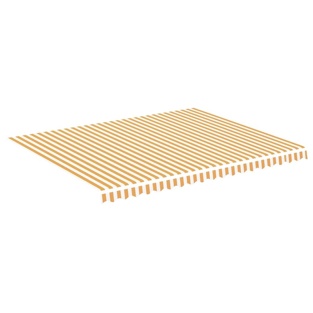 Tissu de remplacement pour auvent jaune et blanc 4,5x3,5 m