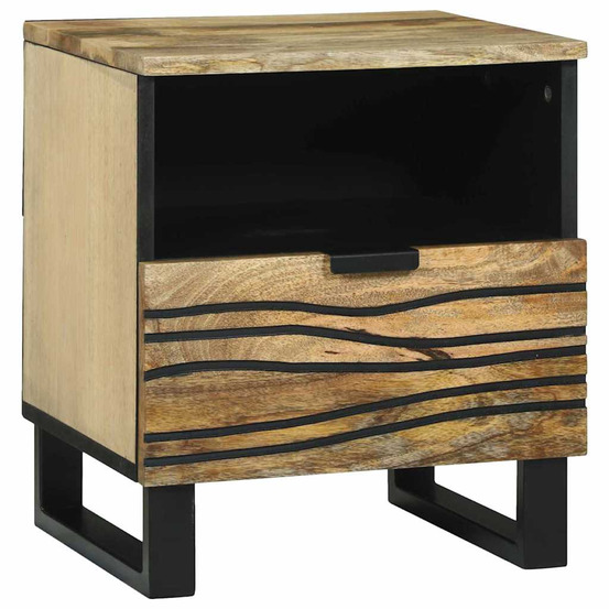 Cabinet de chevet marron 40 x 33 x 46 cm bois d'acacia massif